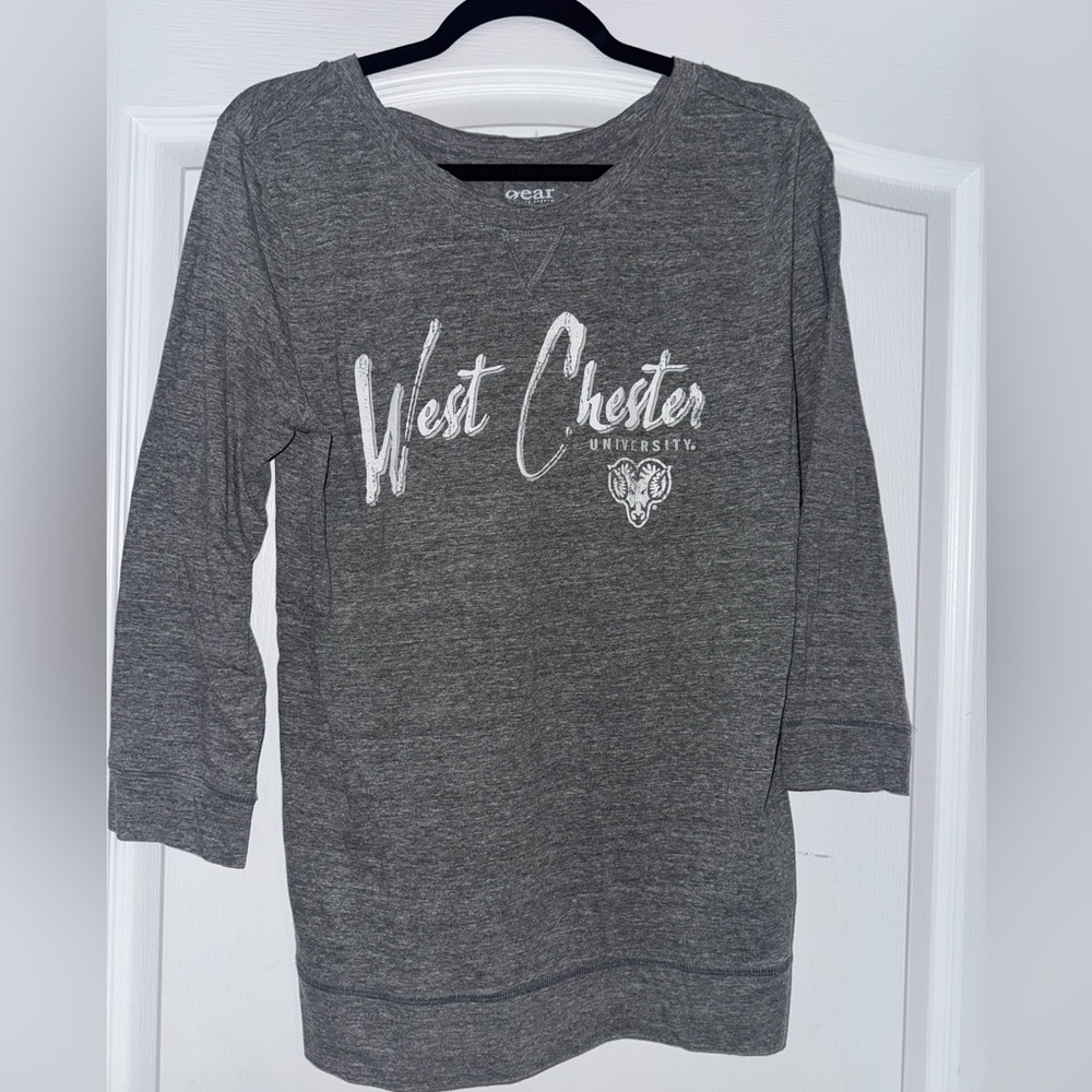 Women’s West Chester University 3/4 Sleeve Gray T Shirt L